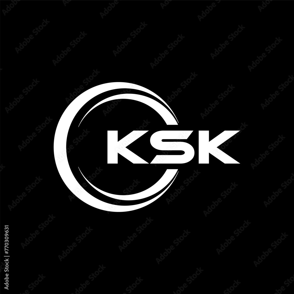KSK letter logo design with black background in illustrator, cube logo, vector logo, modern alphabet font overlap style. calligraphy designs for logo, Poster, Invitation, etc. KSK letter logo design with black background in illustrator, cube logo, vector logo, modern alphabet font overlap style. calligraphy designs for logo, Poster, Invitation, etc.