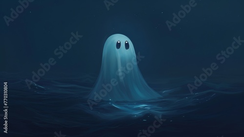 A tranquil, ghostly figure ...