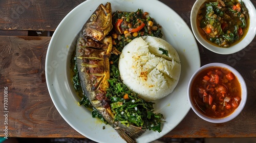 Customary cuisine in East Africa photo
