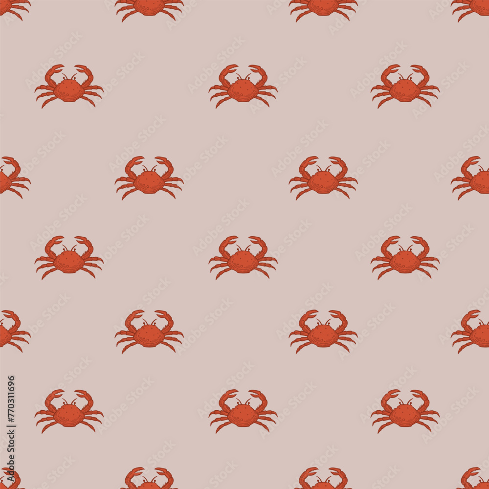 Red Lobster Pink Background vector