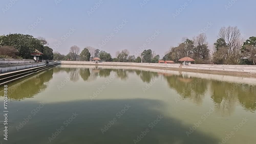 Siddha Pokhari (Ta Pukhu) Bhaktapur Lake in the city, green waters and white walls surrounding. Nepal Siddha Pokhari (Ta Pukhu) Bhaktapur Lake in the city, green waters and white walls surrounding. Nepal