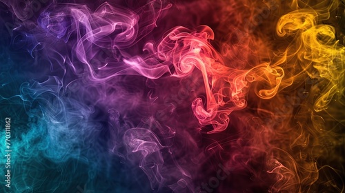 absract colorful fantasy smoke background photo