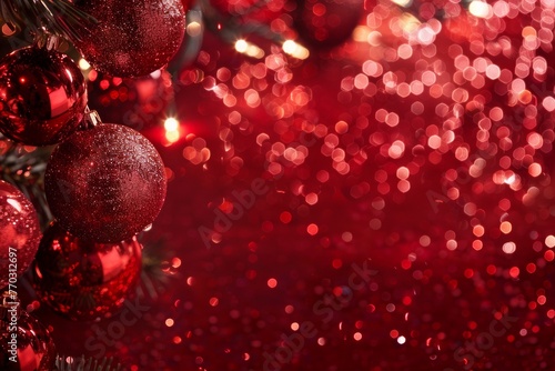 red christmas baubles