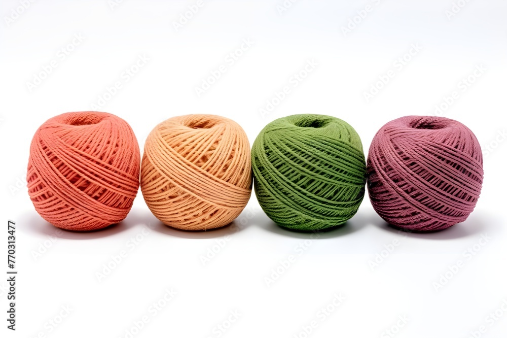 Set ball rope yarn roll isolated on white background
Set ball rope yarn roll isolated on white background