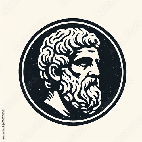 logo of ancient greek philosopher