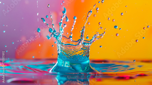 Water and air bubbles over white background. High resolution.