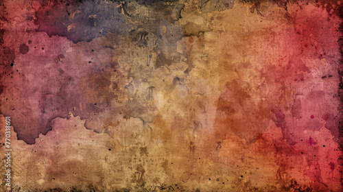 A painting of a wall with a red and orange background. The mood of the painting is chaotic and messy  with a sense of disorder and disarray