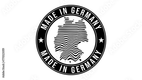 made in Germany stamp, black  isolated silhouette