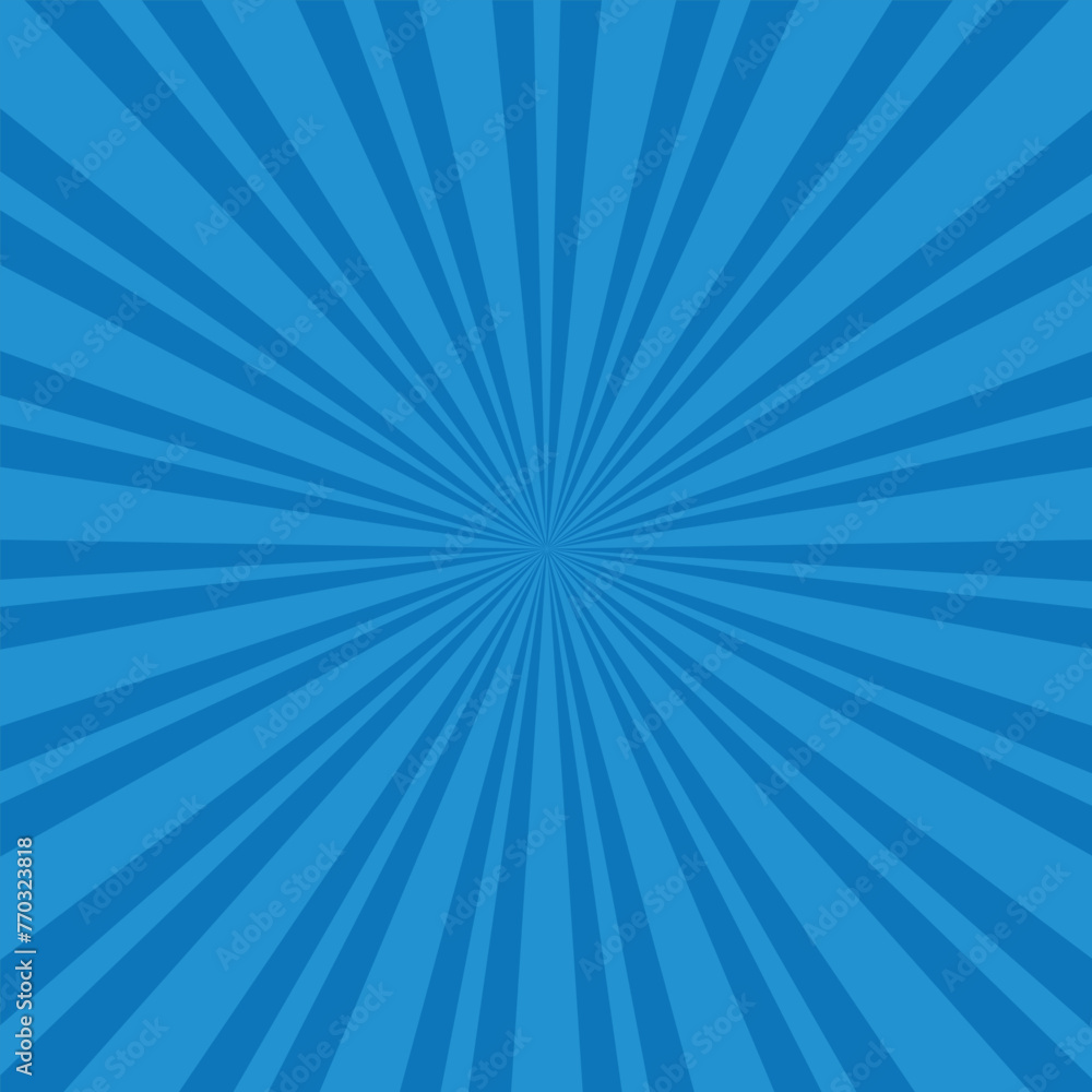 Retro background with rays or stripes in the center. Sunburst or sun burst retro background. Blue colors. Vector illustration Retro background with rays or stripes in the center. Sunburst or sun burst retro background. Blue colors. Vector illustration