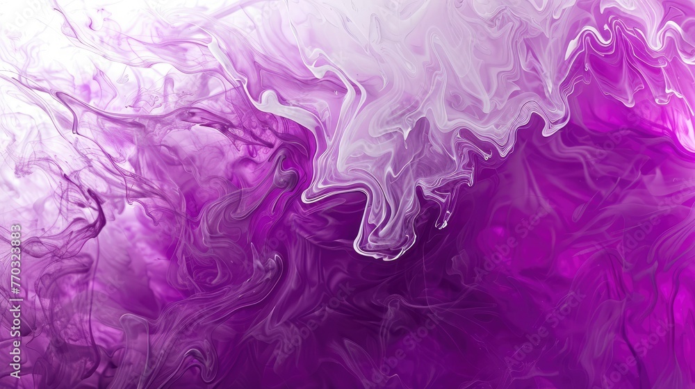 Abstract background of vivid violet and white color mixing with different tints creating uneven surface - generative ai
