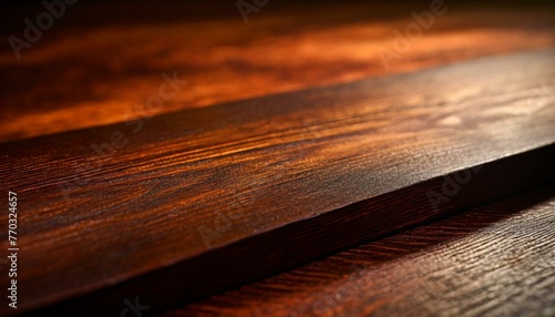 Rich Wood Tones  Close-Up of Dark Brown Hardwood Surface  Emphasizing Elegance 