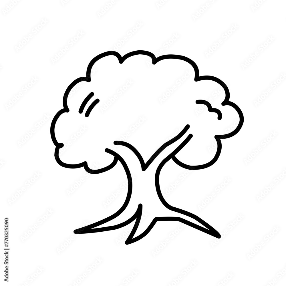 Vector trees,Scribbles of different trees. Vector trees,Scribbles of different trees.