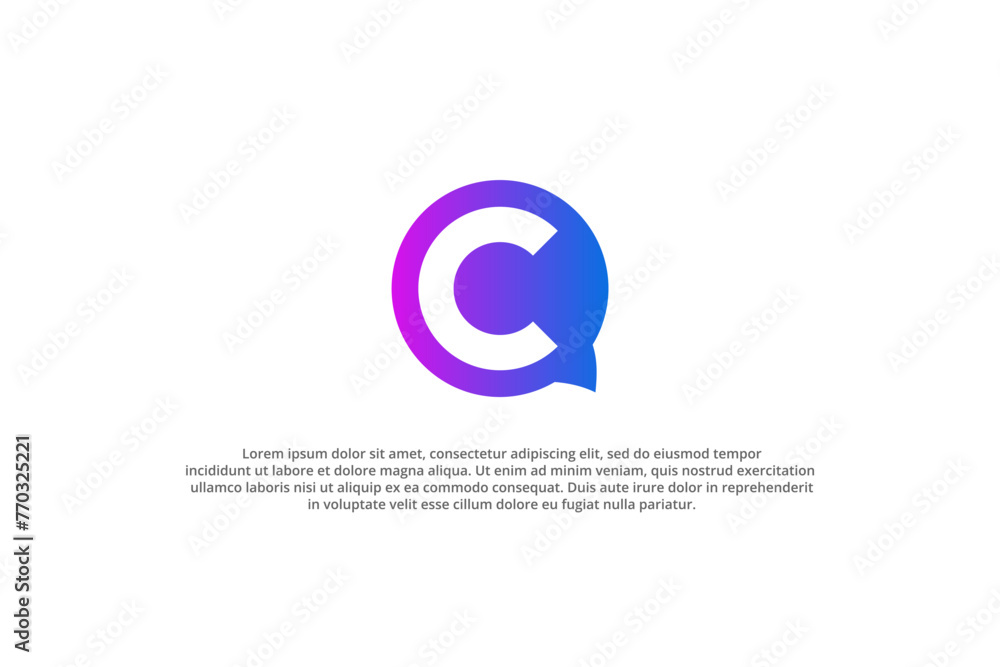 logo letter c talk chat message logo letter c talk chat message