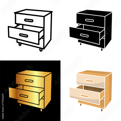 Drawer icon, whether in bedrooms, kitchens, or offices, drawers offer practical storage solutions, keeping essentials neatly tucked away and easily accessible.