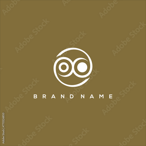 yin yang and infinite in a circle luxury logo design