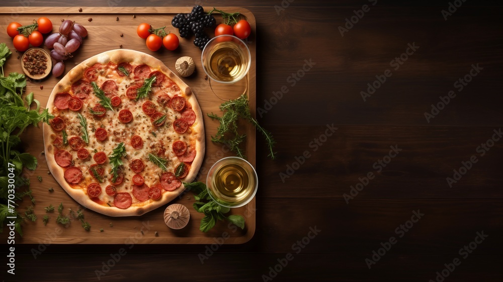 Background with pizza