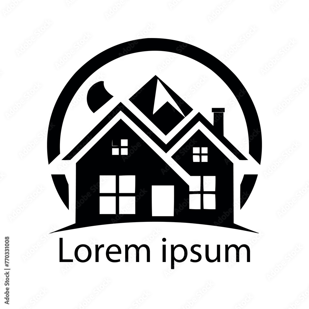 Fototapeta premium A BLACK REAL ESTATE LOGO 