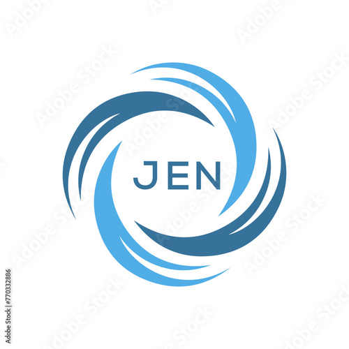 JEN  logo design template vector. JEN Business abstract connection vector logo. JEN icon circle logotype.
 photo