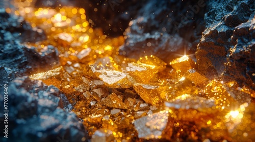 gold in the mines,gold,gold mining, gold ore © จิดาภา มีรีวี