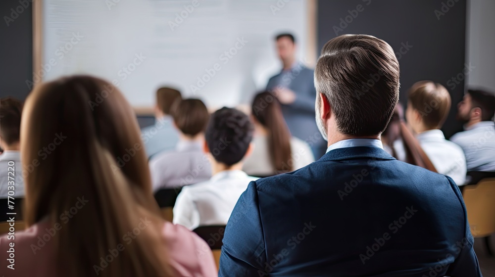 zoomed in image of a teacher in the classroom. The teacher's face is towards the camera, portraying a sense of engagement and focus. zoomed in image of a teacher in the classroom. The teacher's face is towards the camera, portraying a sense of engagement and focus.
