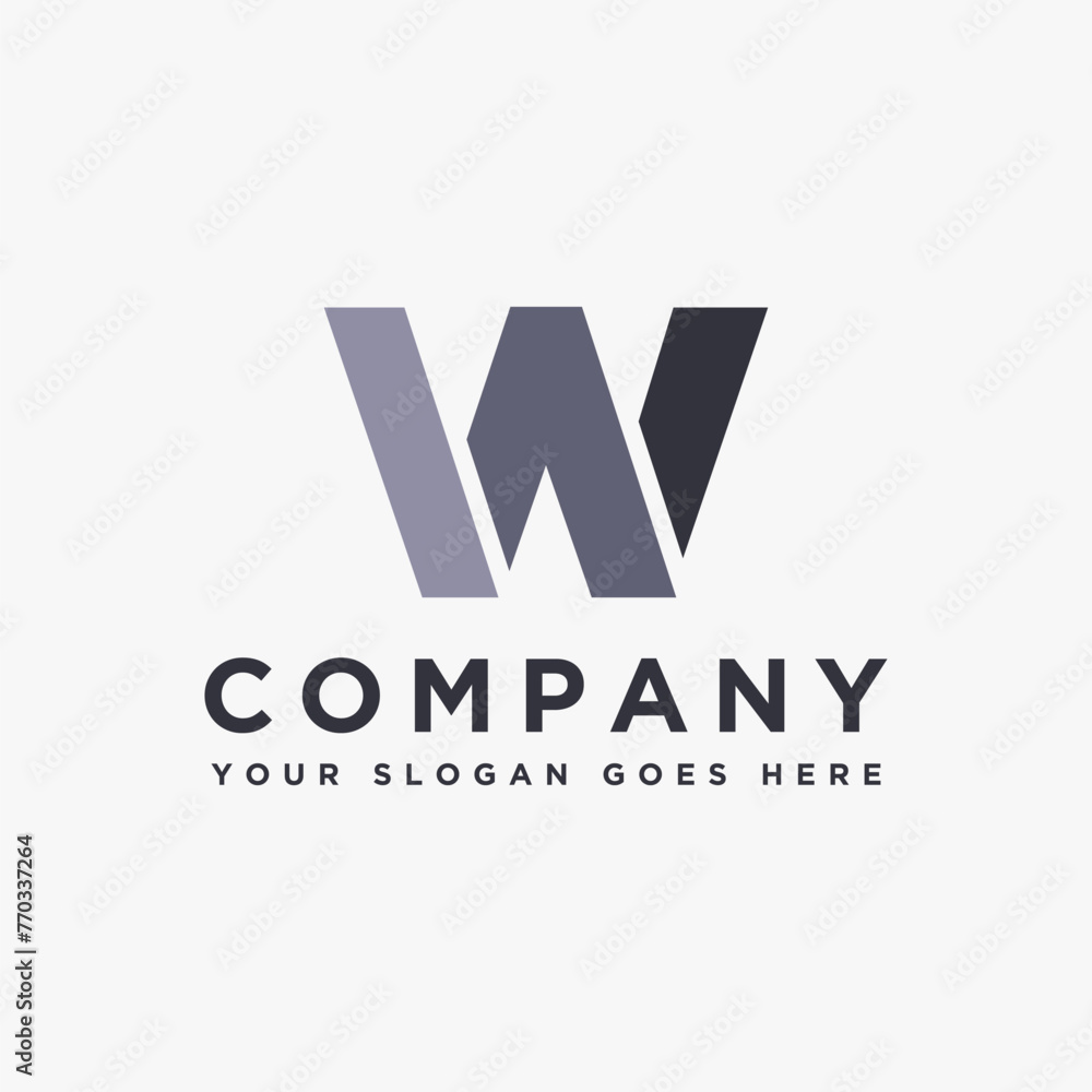 Abstract Letter w logo icon vector template on white background Abstract Letter w logo icon vector template on white background