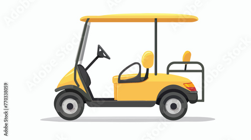 Golf cart isolated icon flat vector