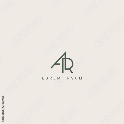 Alphabet Letters AR RA Creative Logo Initial Based Monogram Icon Vector Element.