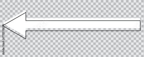 Red arrow isolated on white background