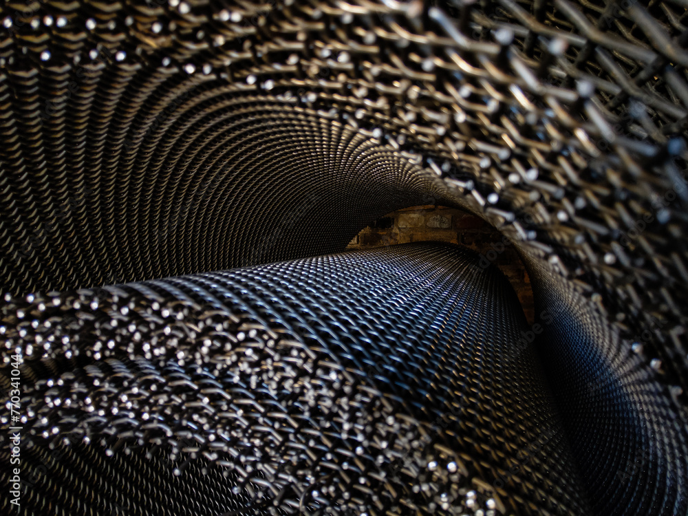 Metal wire mesh at a factory