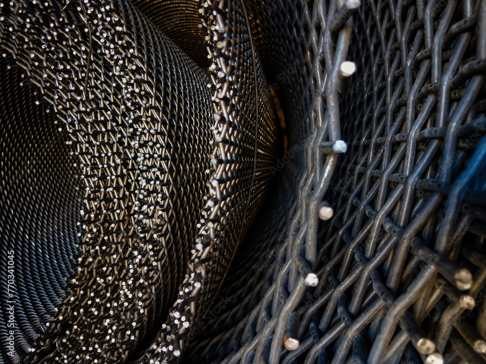 Metal wire mesh at a factory