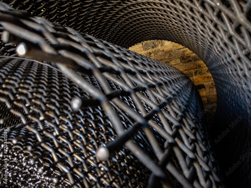 Metal wire mesh at a factory