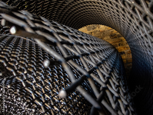 Obraz na płótnie Metal wire mesh at a factory w salonie