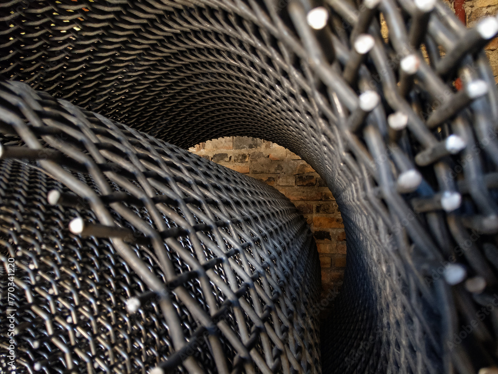 Metal wire mesh at a factory