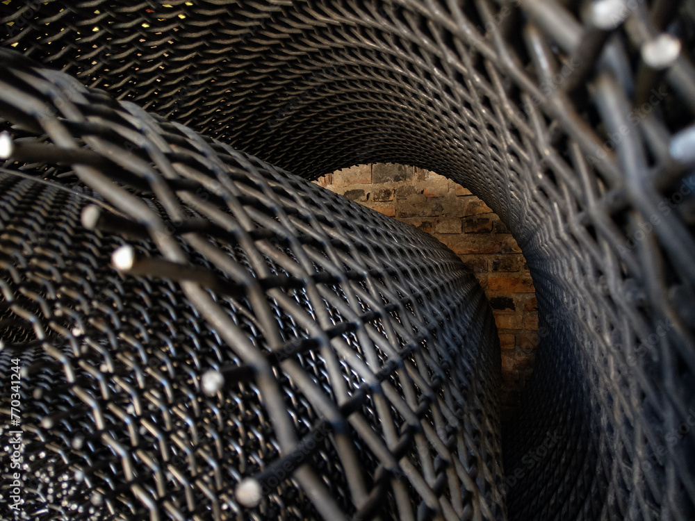 Metal wire mesh at a factory
