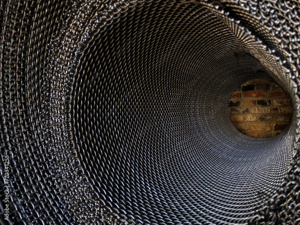 Metal wire mesh at a factory