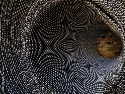 Obraz na płótnie Metal wire mesh at a factory w salonie