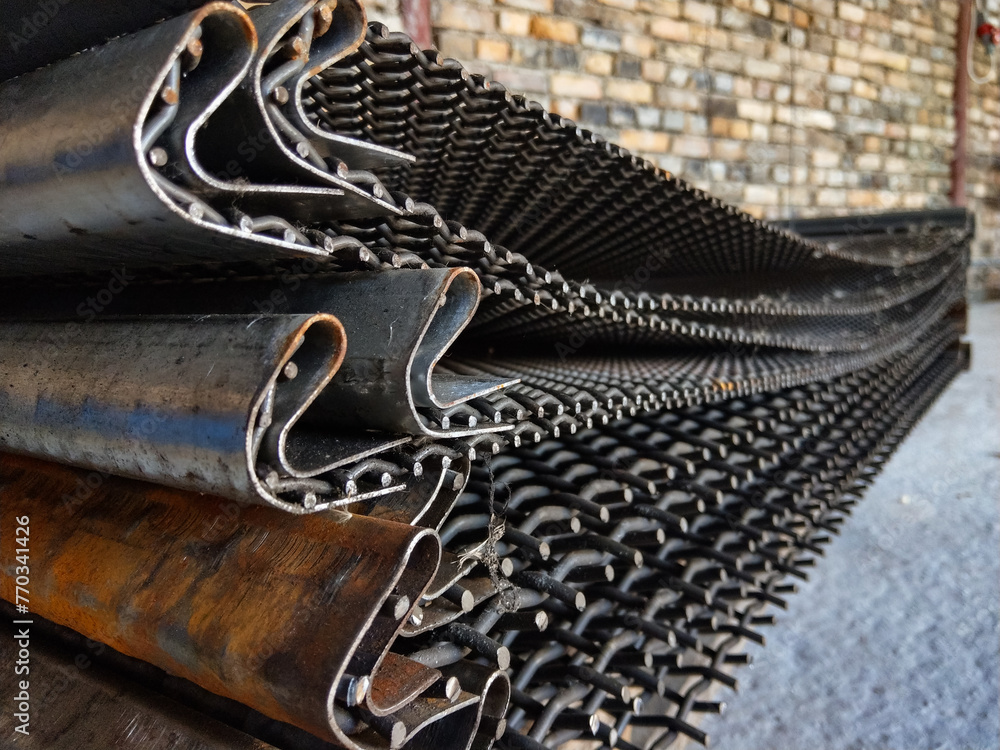 Metal wire mesh at a factory