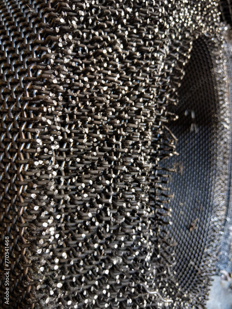 Metal wire mesh at a factory