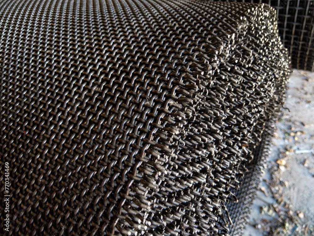 Metal wire mesh at a factory