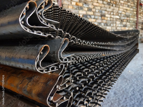 Metal wire mesh at a factory