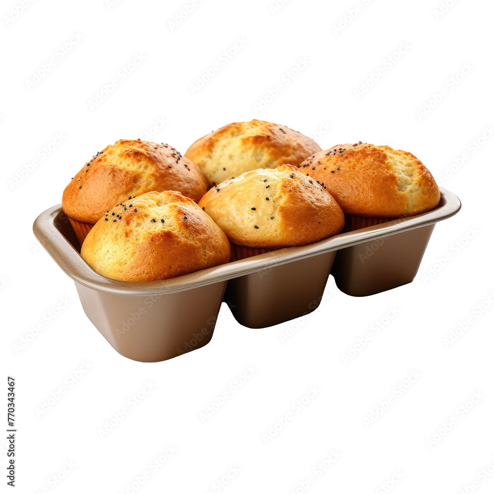 Fotografie tasty muffins isolated on white