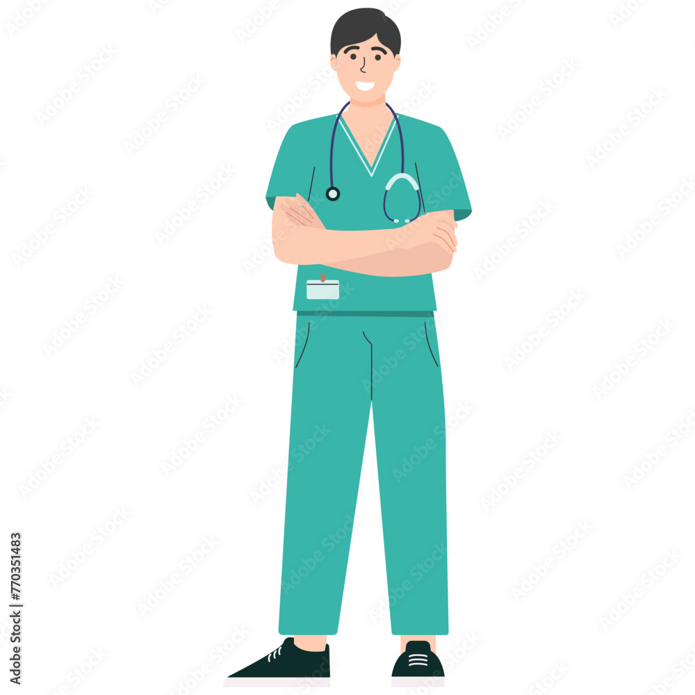 Medical Staff Illustration - obrazy, fototapety, plakaty 