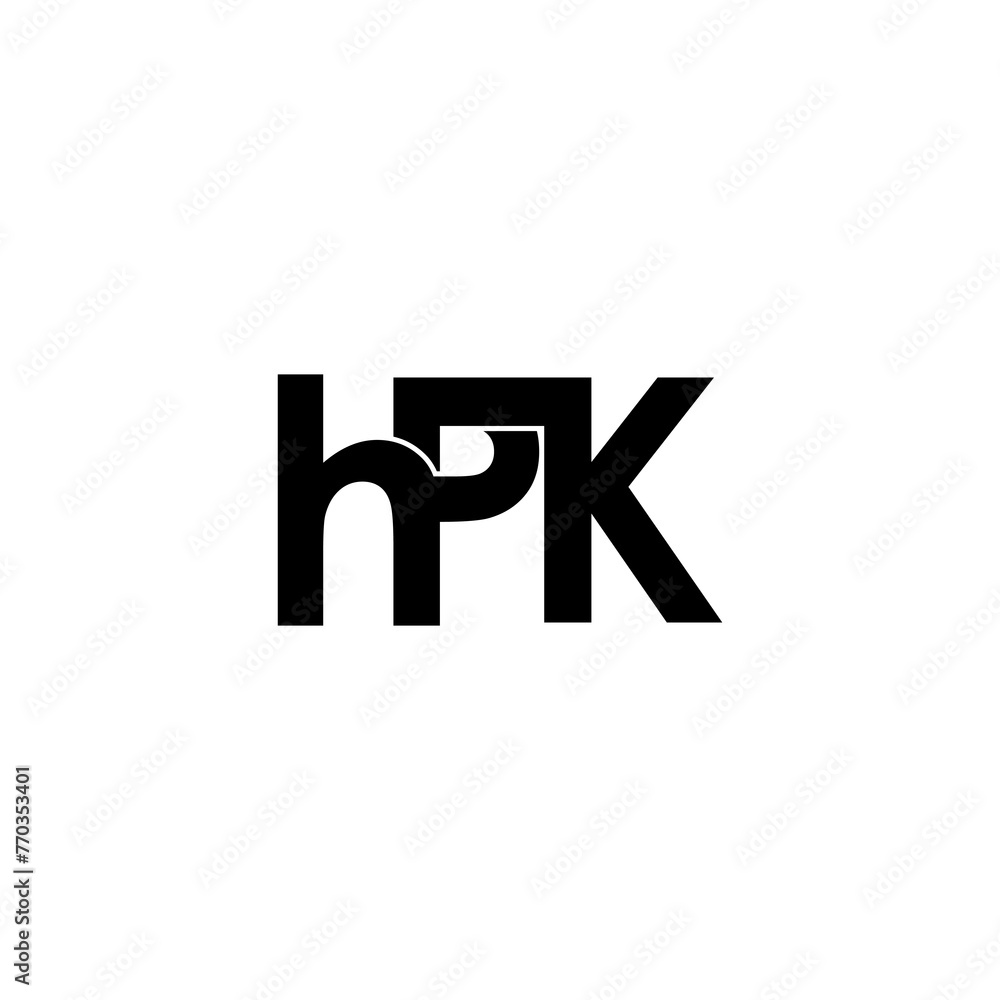 hpk initial letter monogram logo design - obrazy, fototapety, plakaty 
