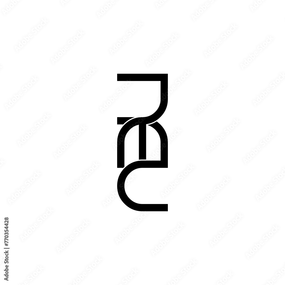 jmc lettering initial monogram logo design - obrazy, fototapety, plakaty 