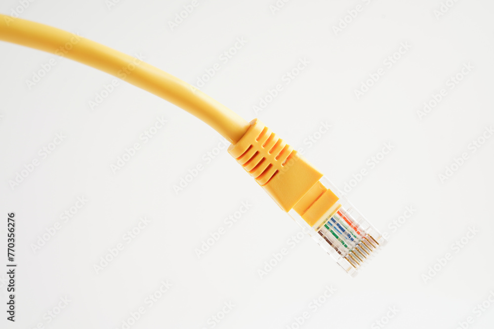 Ethernet cable for connect to wireless router link to internet service provider network. Ethernet cable for connect to wireless router link to internet service provider network.