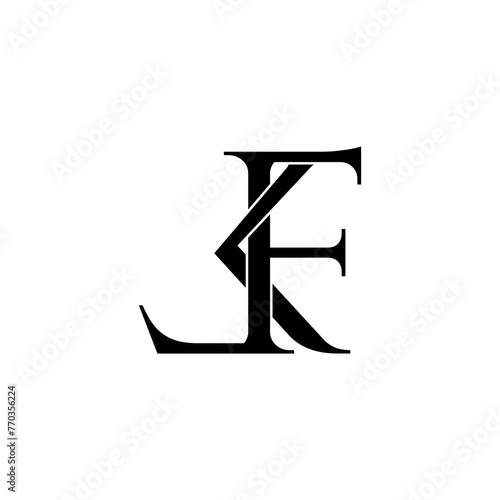 lfk typography letter monogram logo design photo