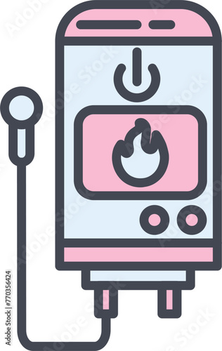 Tankless Water Heater Vector Icon