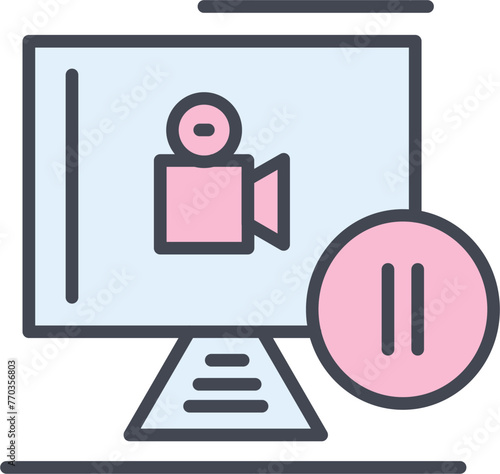 Pause Button Vector Icon