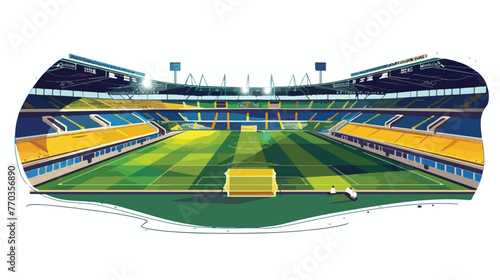 Empty tribunes of Avanhard Stadium football venue  © Roses