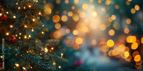 Christmas light bokeh background